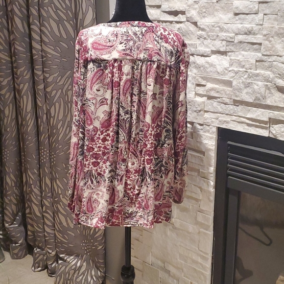 Style & Co Floral and Paisley Blouse - Picture 2 of 3